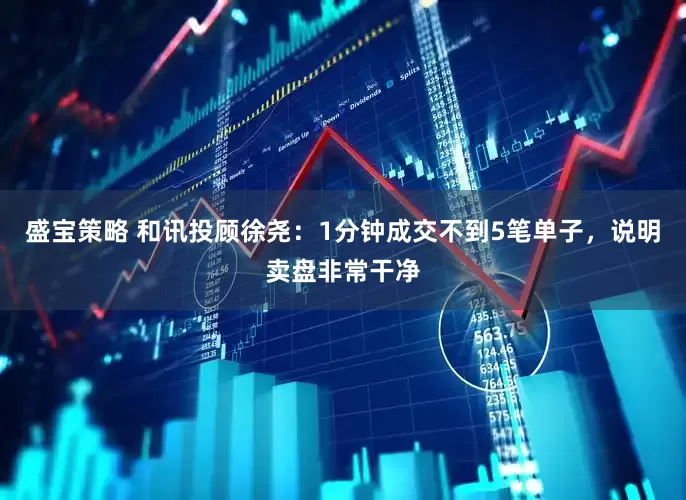 盛宝策略 和讯投顾徐尧：1分钟成交不到5笔单子，说明卖盘非常干净